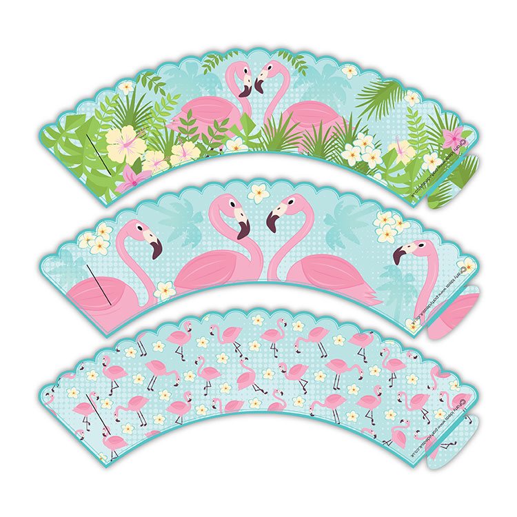Tropical Flamingo Cupcake Wrappers