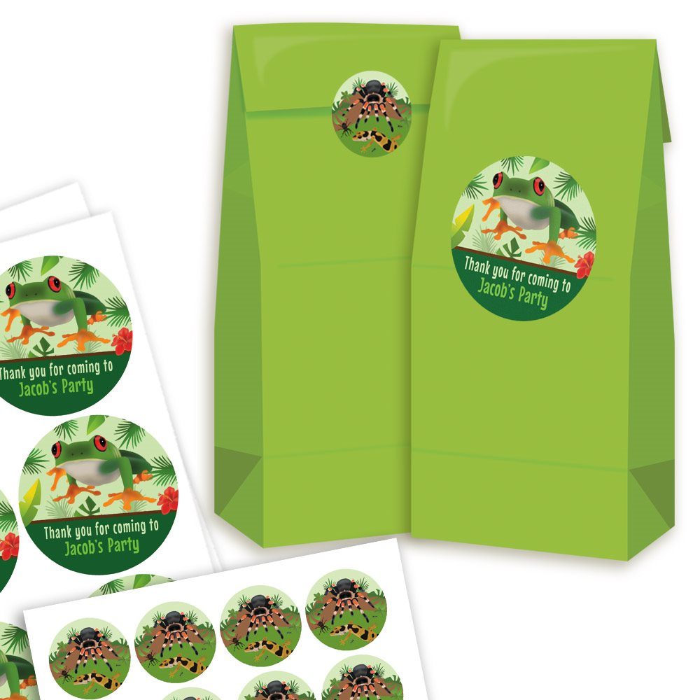 Creepy Crawly Party Bags and Stickers