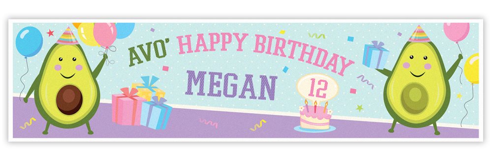 Avocado Personalised Banner