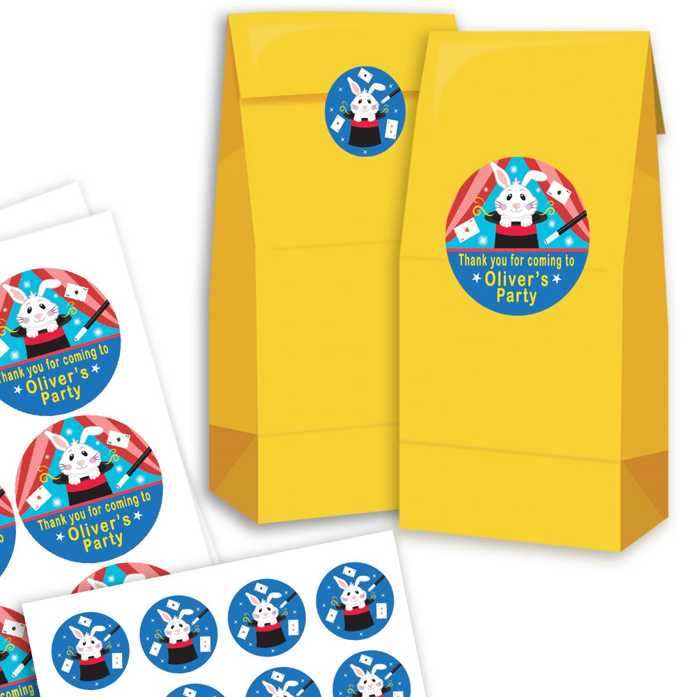 Magic Party Bags and Stickers Yellow Bags