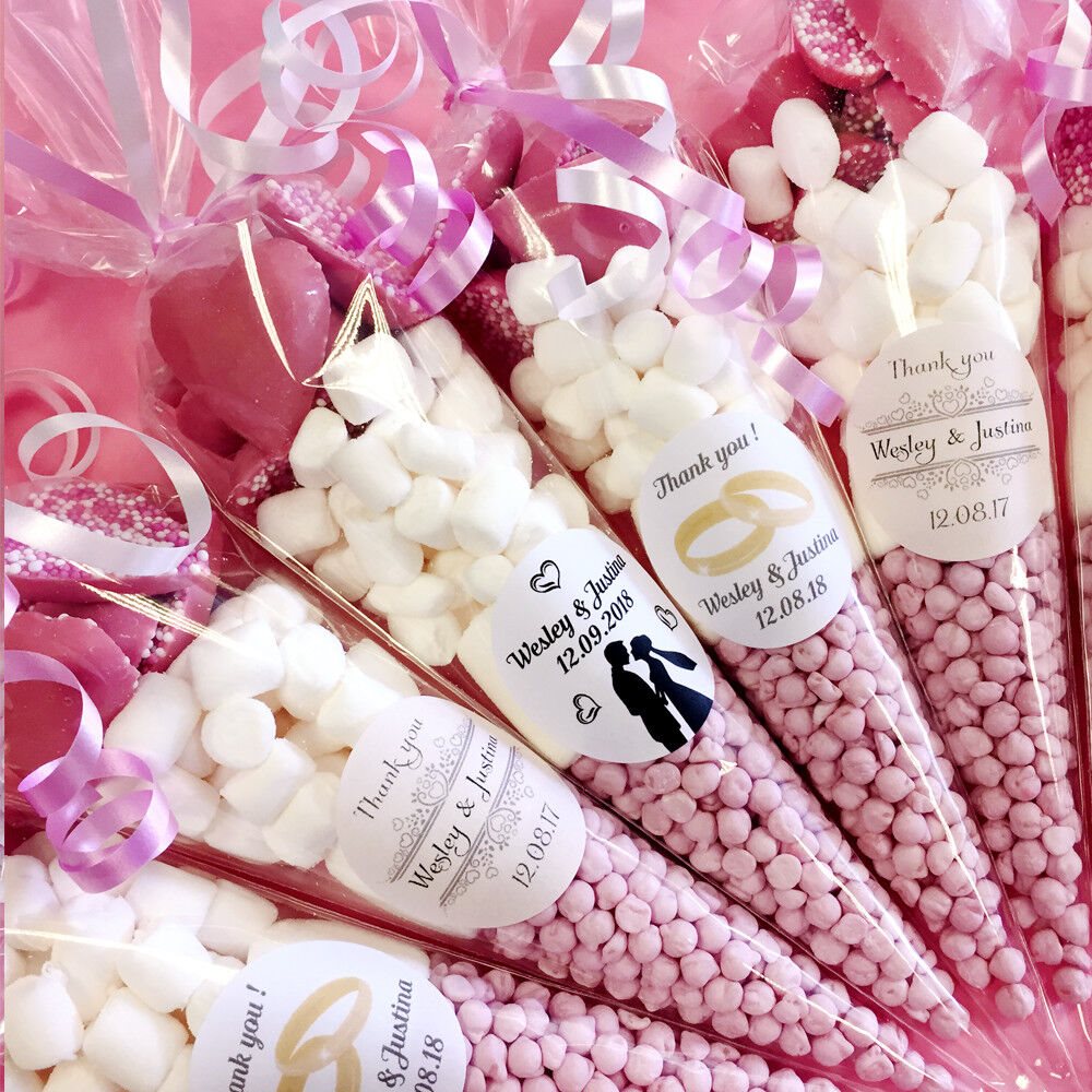 Pink Wedding Favours Sweet Cone