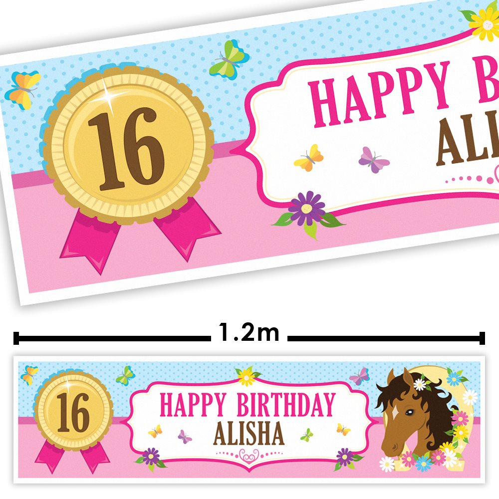 Pony Horse Personalised Banner