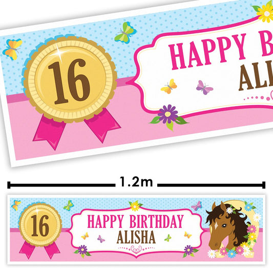 Pony Horse Personalised Banner