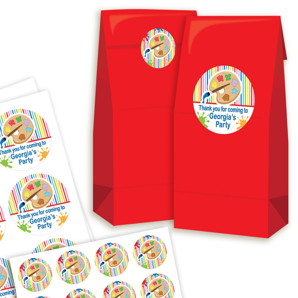 Art Party Bags and Stickers