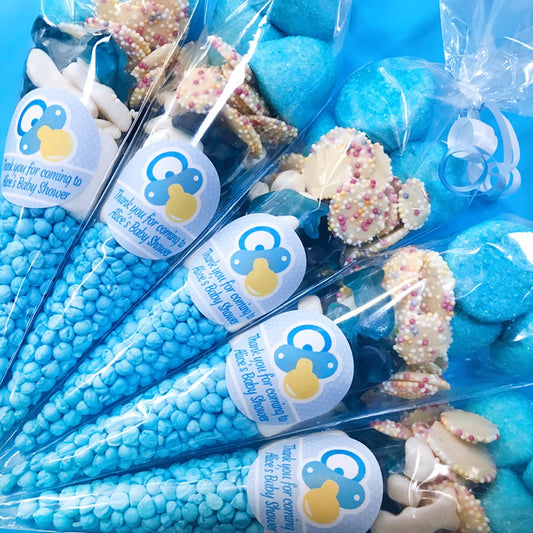 Baby Shower Sweet Cone Blue Dummy