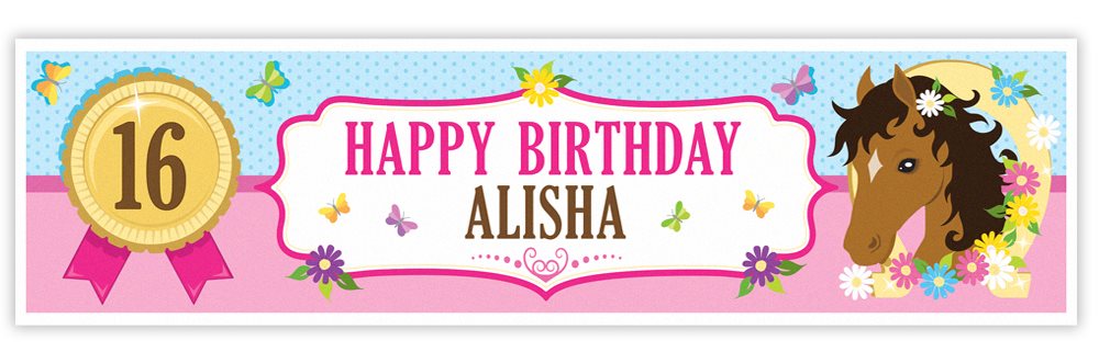 Pony Horse Personalised Banner