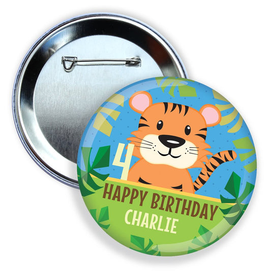 Jungle Birthday Badge - Tiger