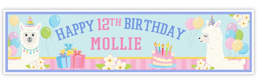 Lovely Llama Personalised Banner
