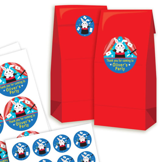 Magic Party Bags and Stickers Red Bags