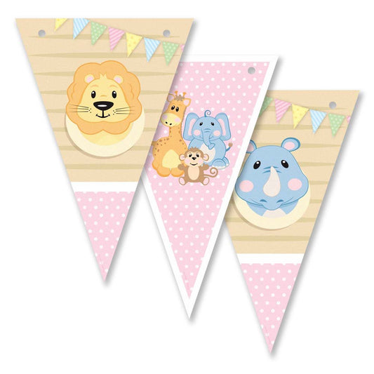 Noah's Ark Pink Bunting