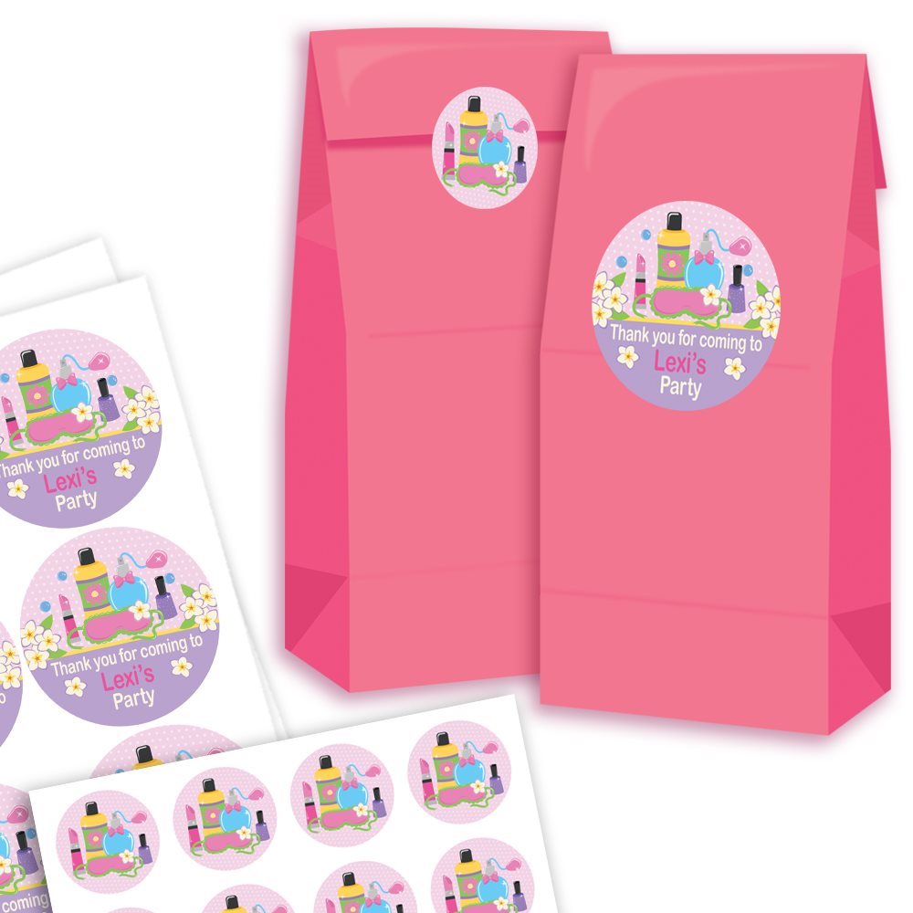 Pamper Party Bags and Stickers